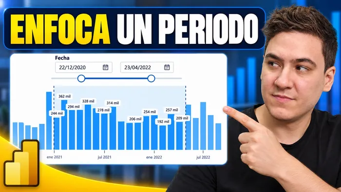 Cómo Resaltar un Rango de Fechas en un Gráfico de Power BI con un Slicer